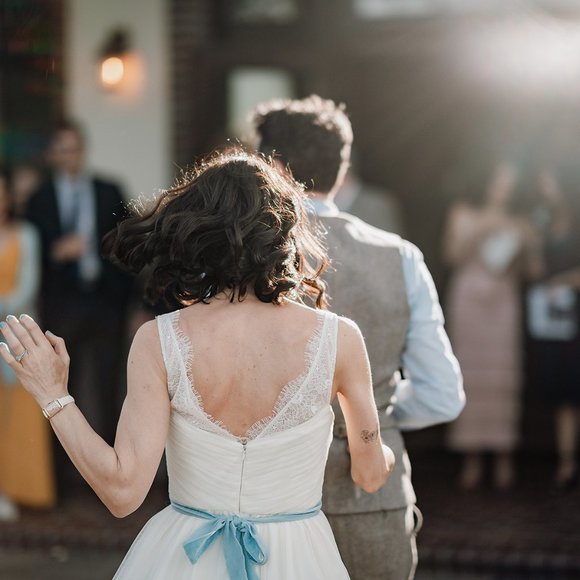white BHLDN + HITHERTO Fleur Tulle Dress perfect for elopement or rehearsal! - Picture 6 of 11